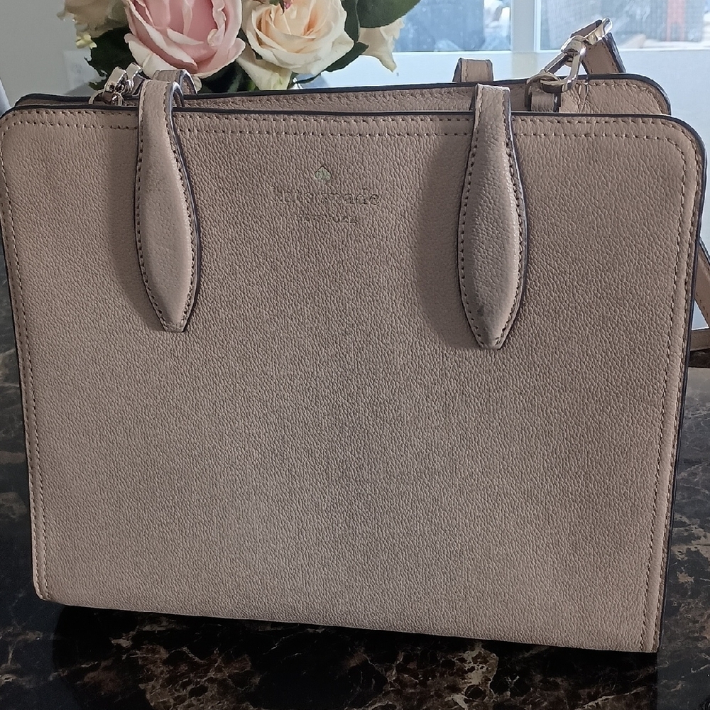 Kate Spade Cream Leather Tote Bag